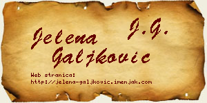Jelena Galjković vizit kartica